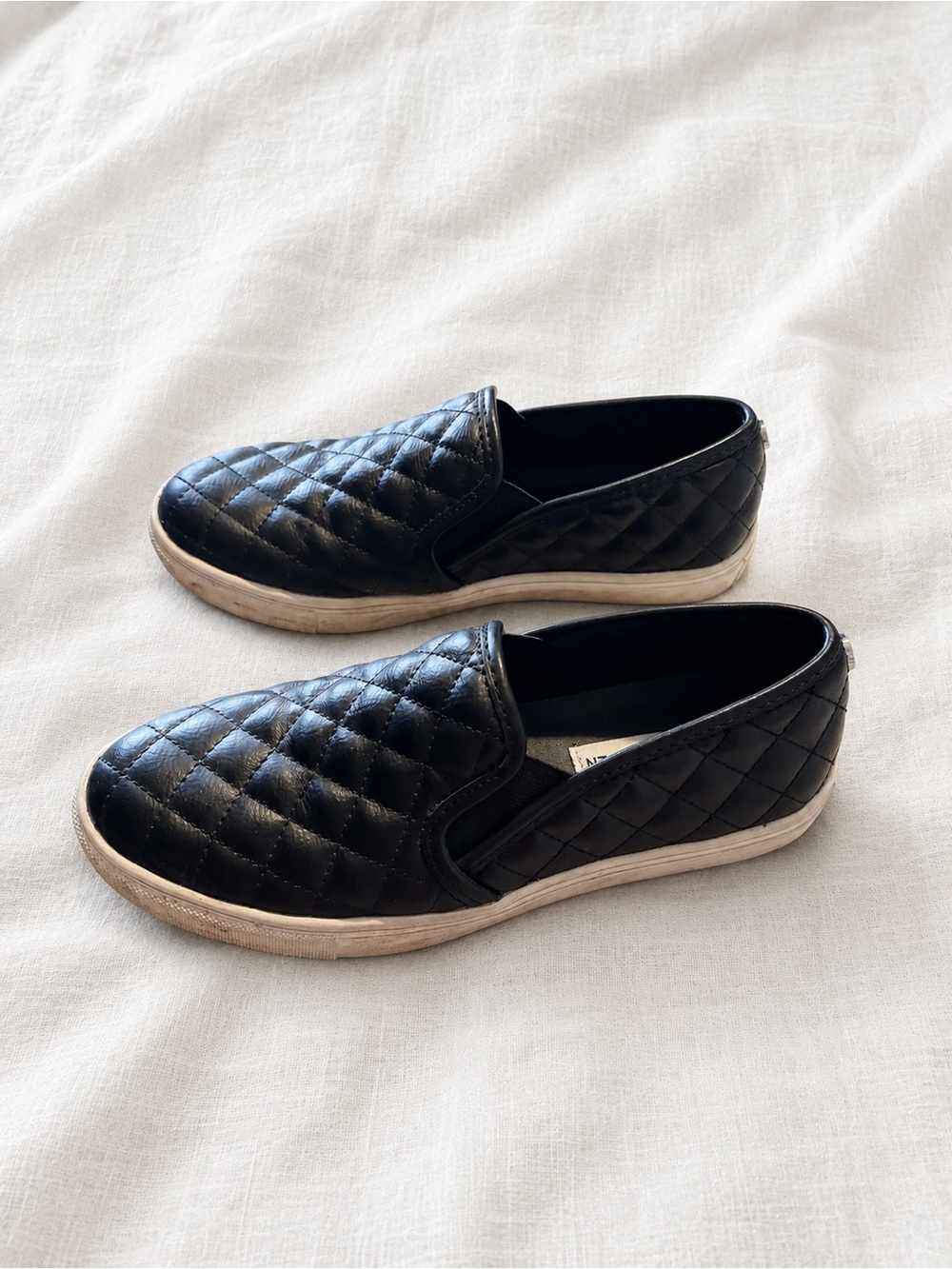 Steve Madden Quilted Slip-On Sneakers in Black